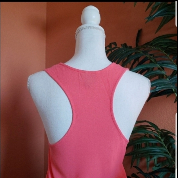 Prabal Gurung Racerback Textured Tank Coral - Picture 2 of 7